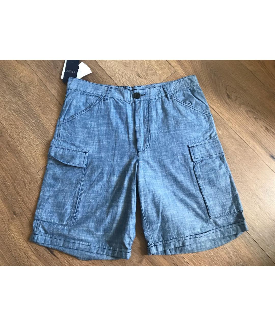 ARMANI JEANS Синие хлопковые шорты, фото 7