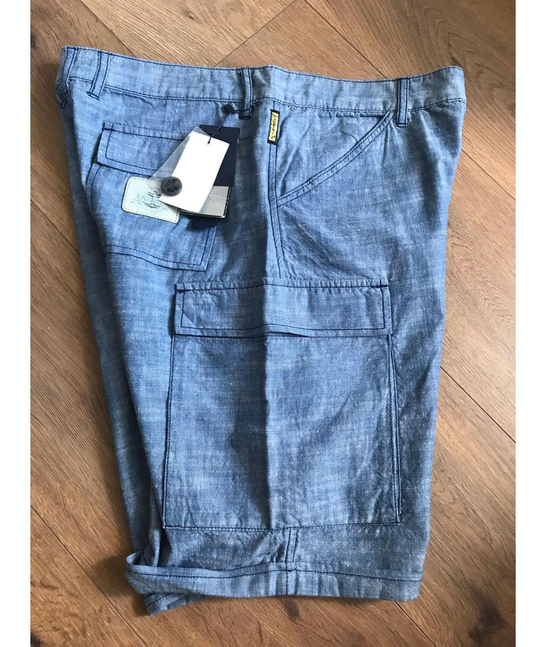 ARMANI JEANS Синие хлопковые шорты, фото 4
