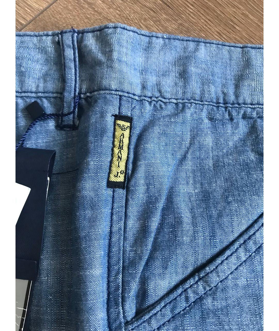 ARMANI JEANS Синие хлопковые шорты, фото 5