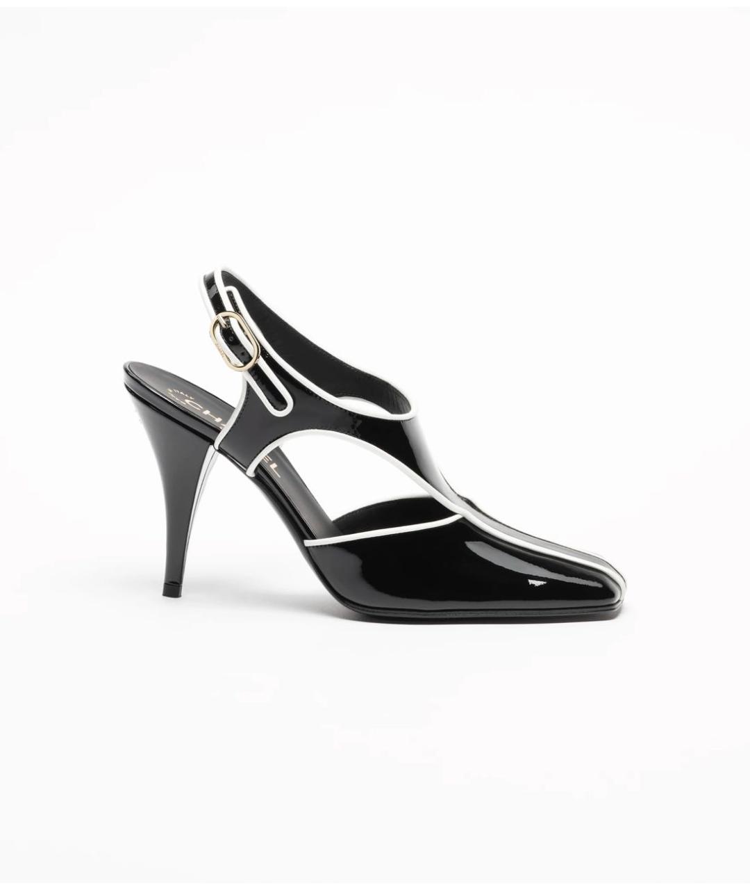 CHANEL Черные туфли из лакированной кожи, фото 9