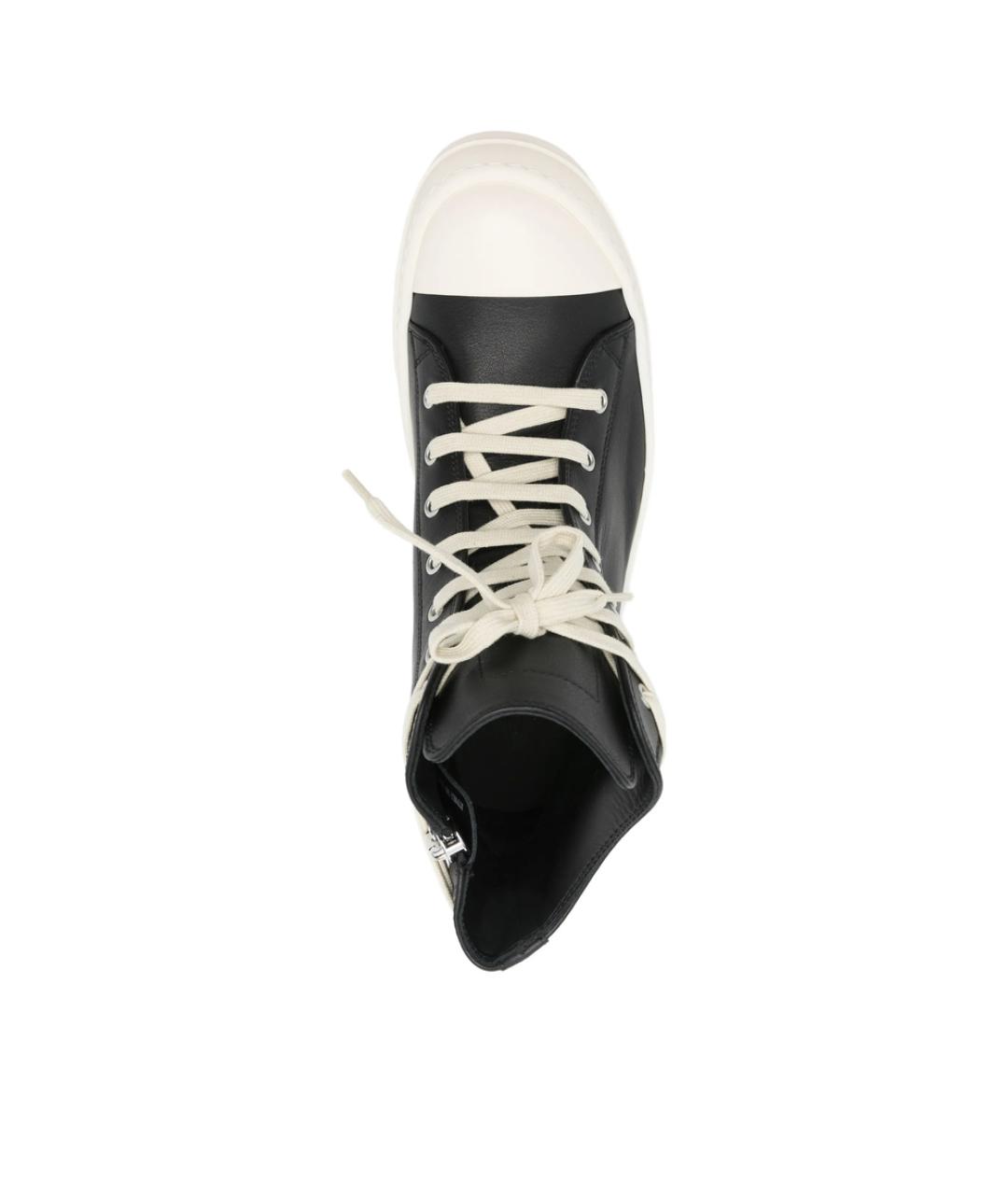 RICK OWENS Черные кожаные кеды, фото 2