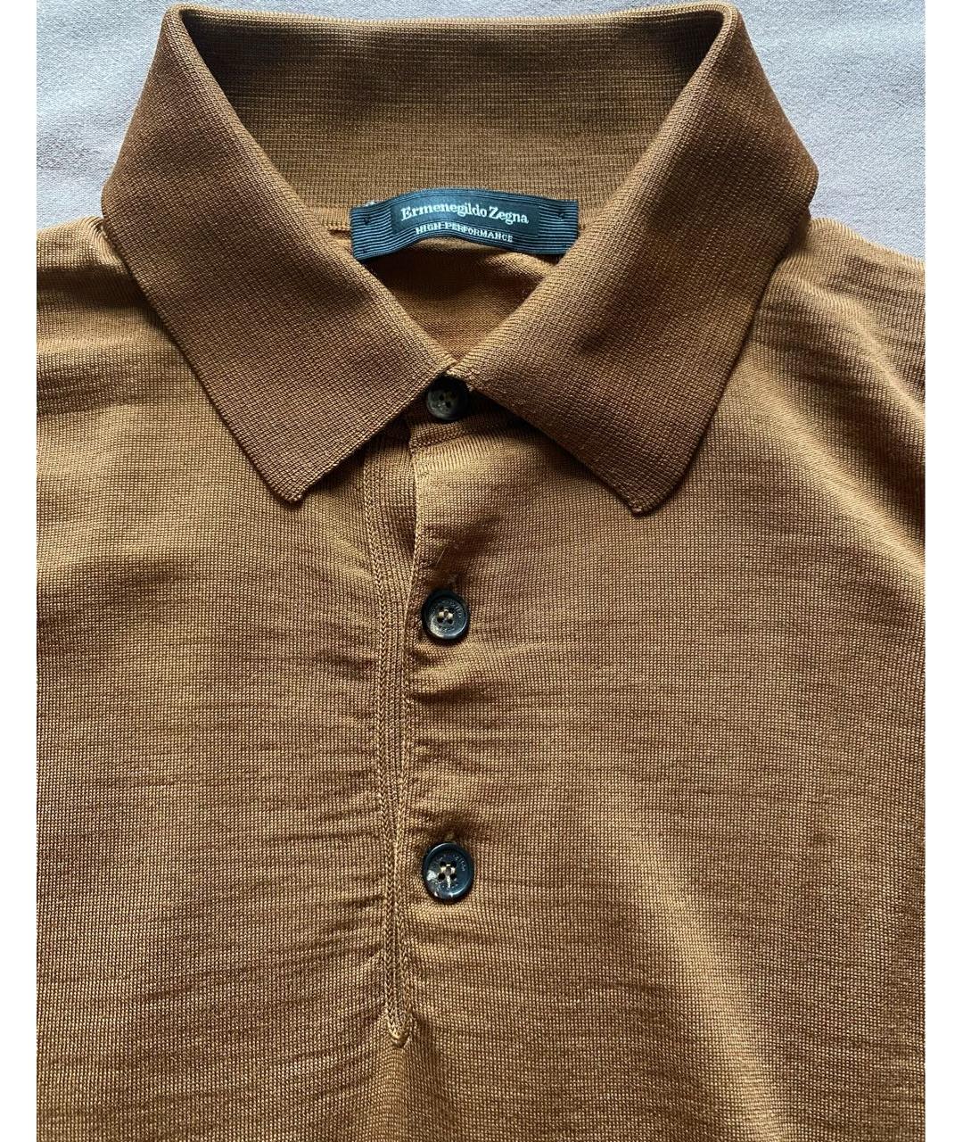 ERMENEGILDO ZEGNA XXX Коричневый шелковый джемпер / свитер, фото 3