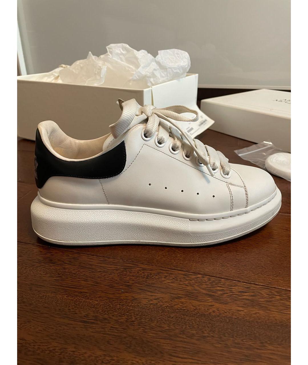 ALEXANDER MCQUEEN Белые кожаные кеды, фото 8