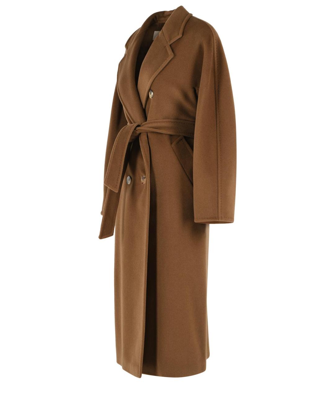 MAX MARA Коричневое шерстяное пальто, фото 2