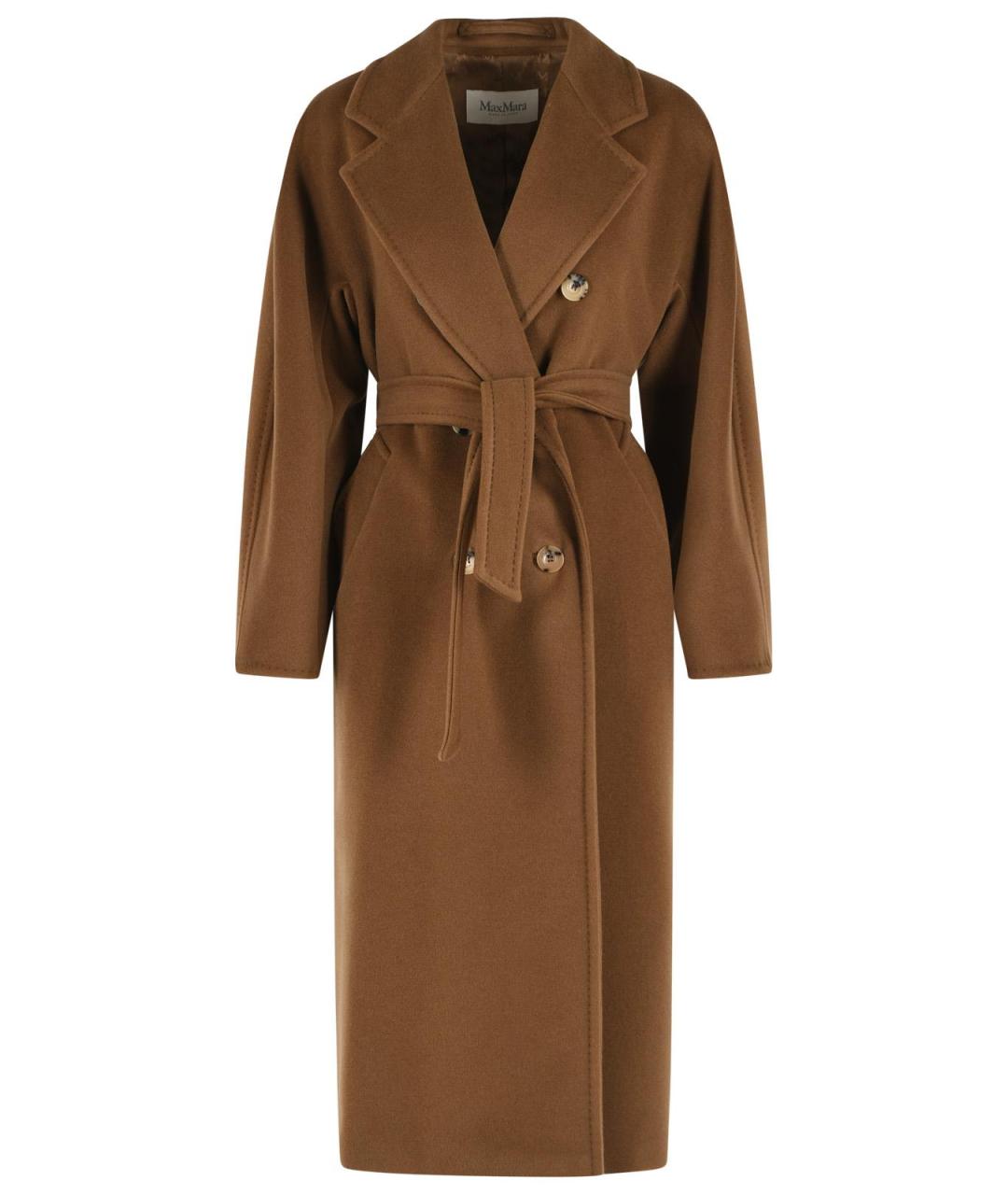 MAX MARA Коричневое шерстяное пальто, фото 1