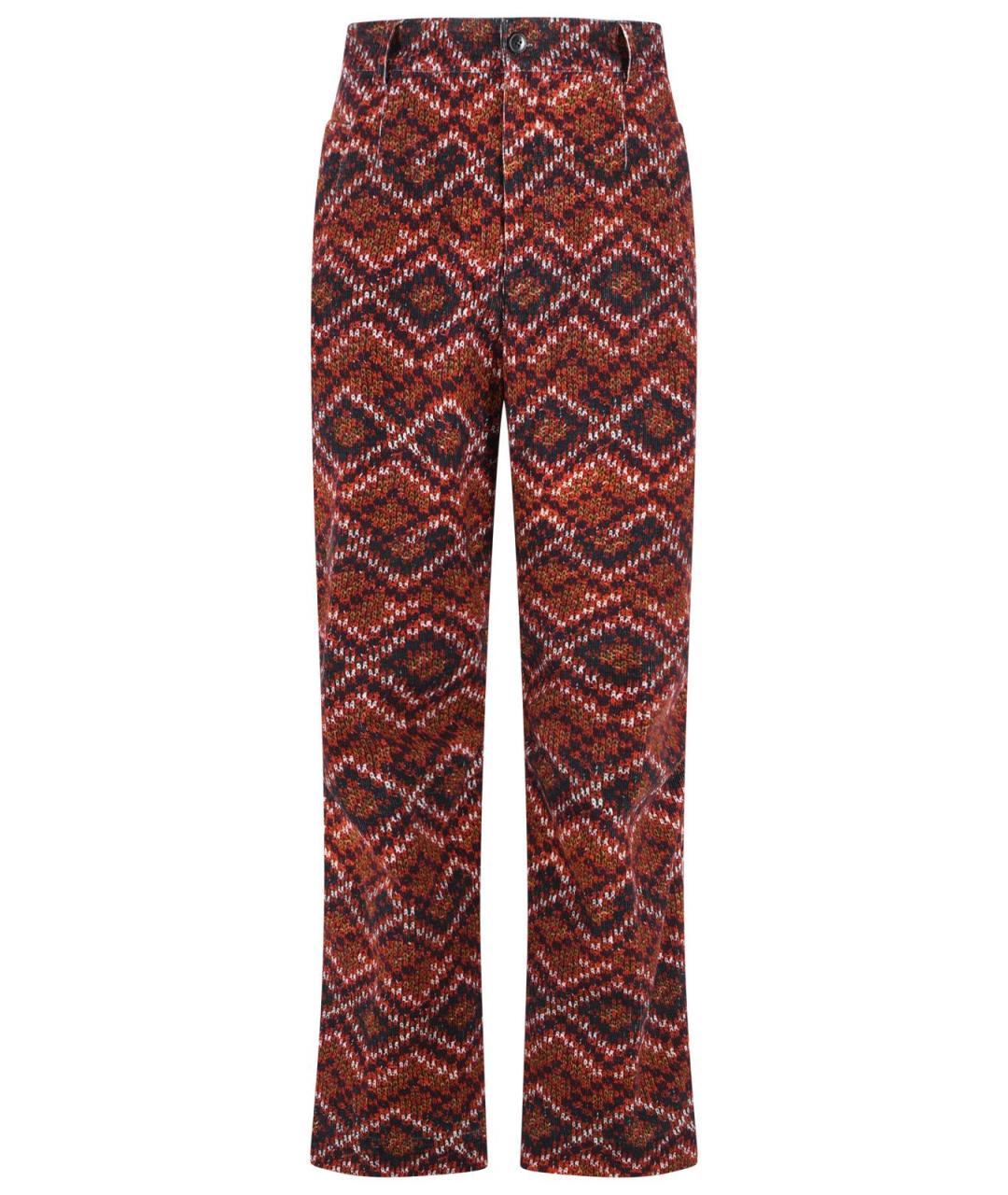 DRIES VAN NOTEN Красные хлопковые повседневные брюки, фото 1