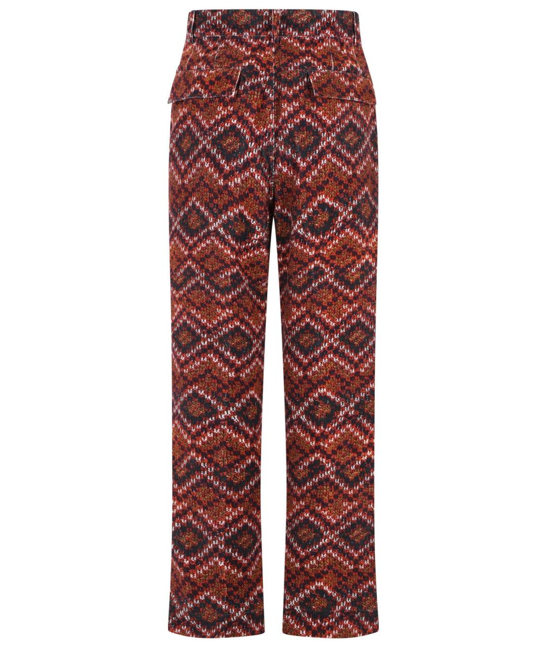 DRIES VAN NOTEN Красные хлопковые повседневные брюки, фото 3