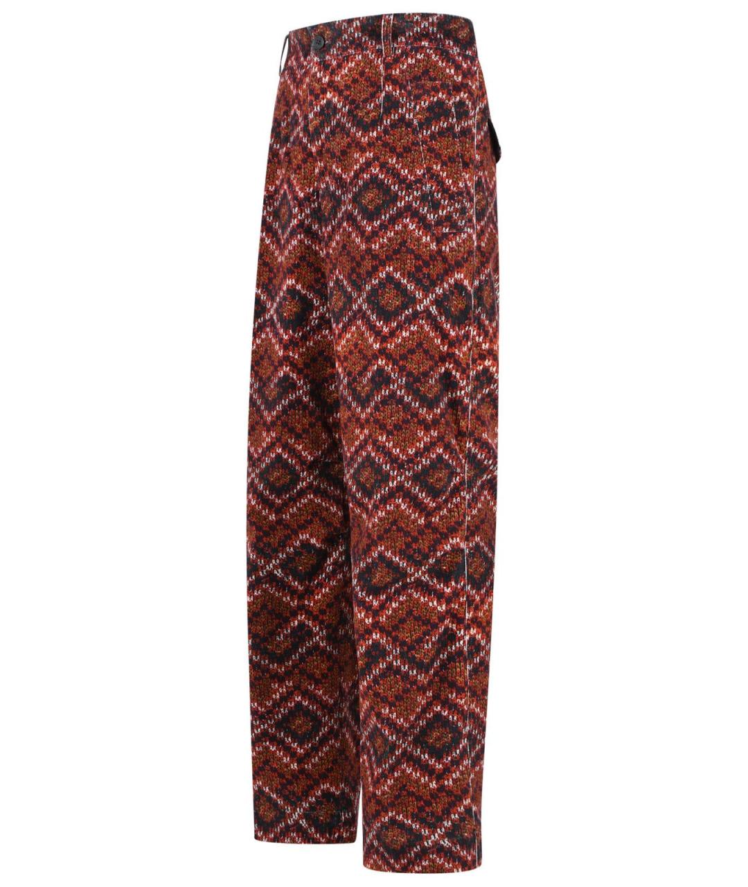 DRIES VAN NOTEN Красные хлопковые повседневные брюки, фото 2