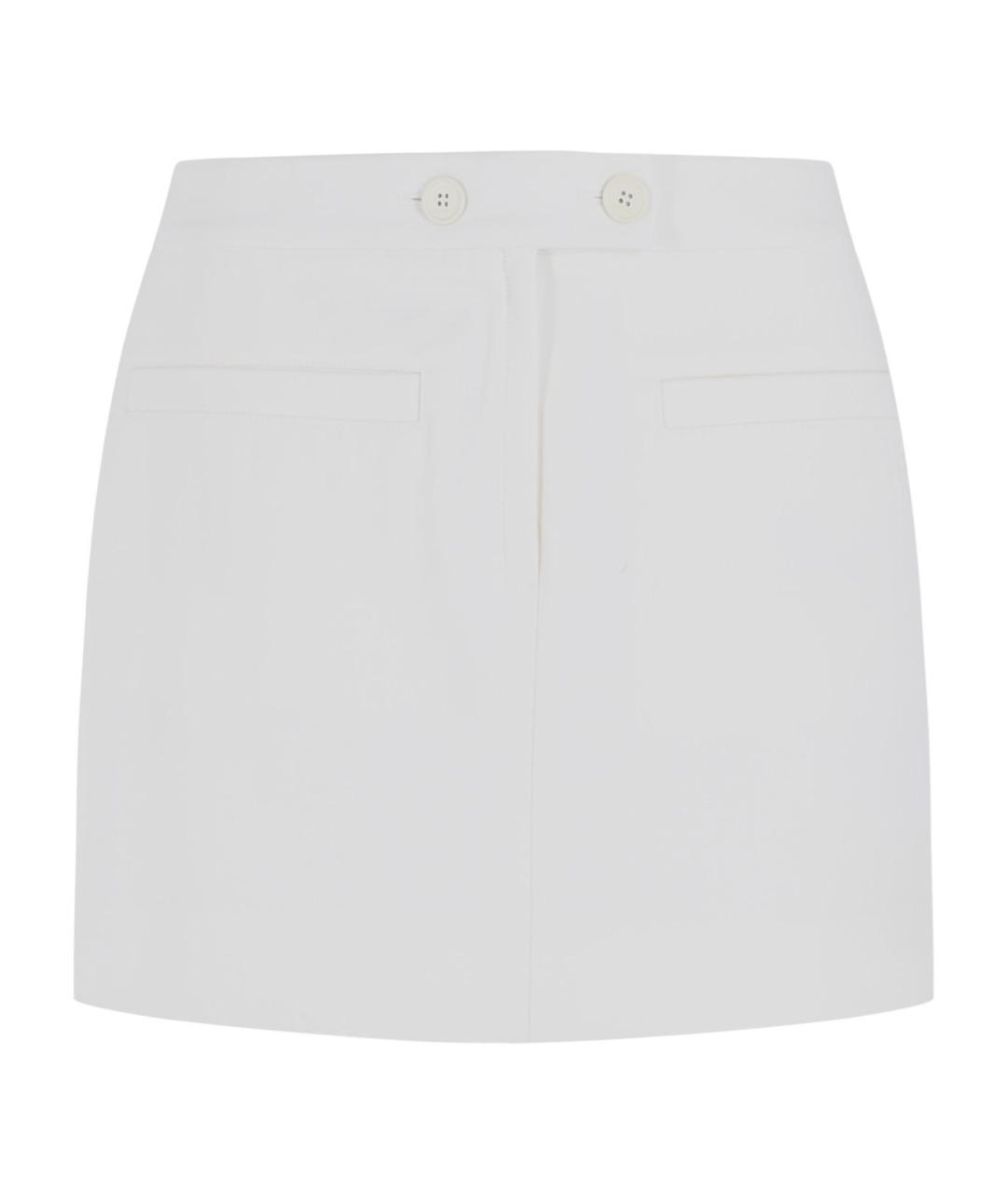 COURREGES Белая полиэстеровая юбка мини, фото 1