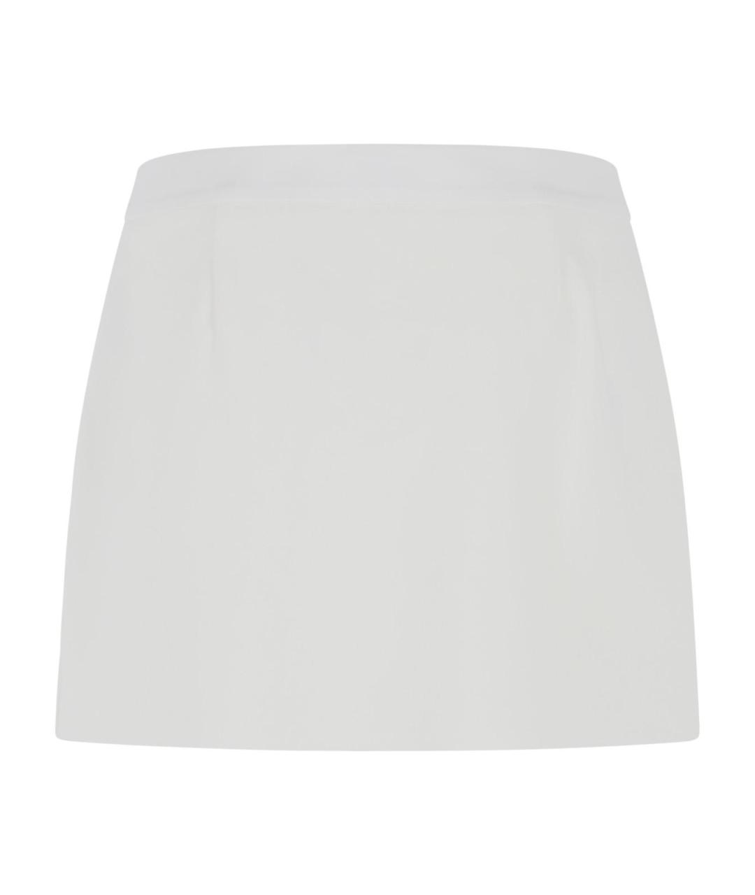 COURREGES Белая полиэстеровая юбка мини, фото 3