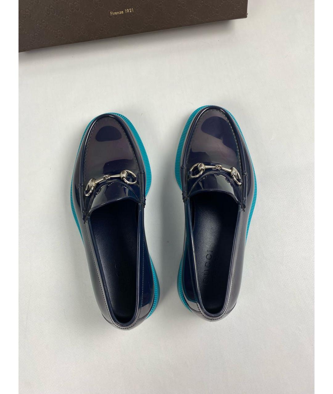 GUCCI Черные резиновые лоферы, фото 6