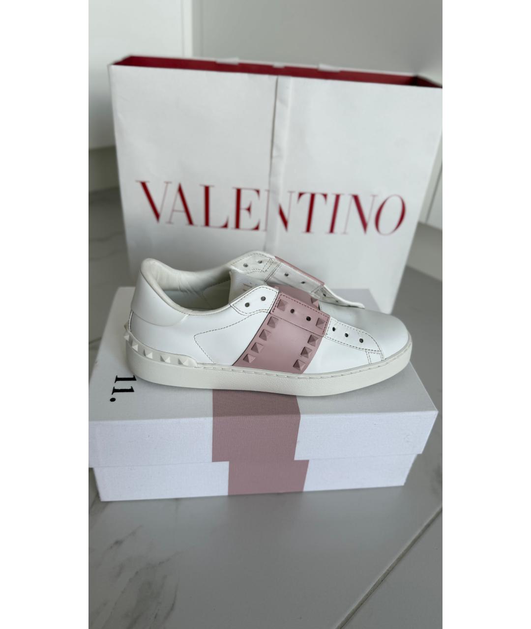 VALENTINO Белые кожаные кроссовки, фото 6
