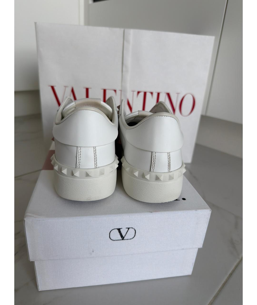 VALENTINO Белые кожаные кроссовки, фото 3