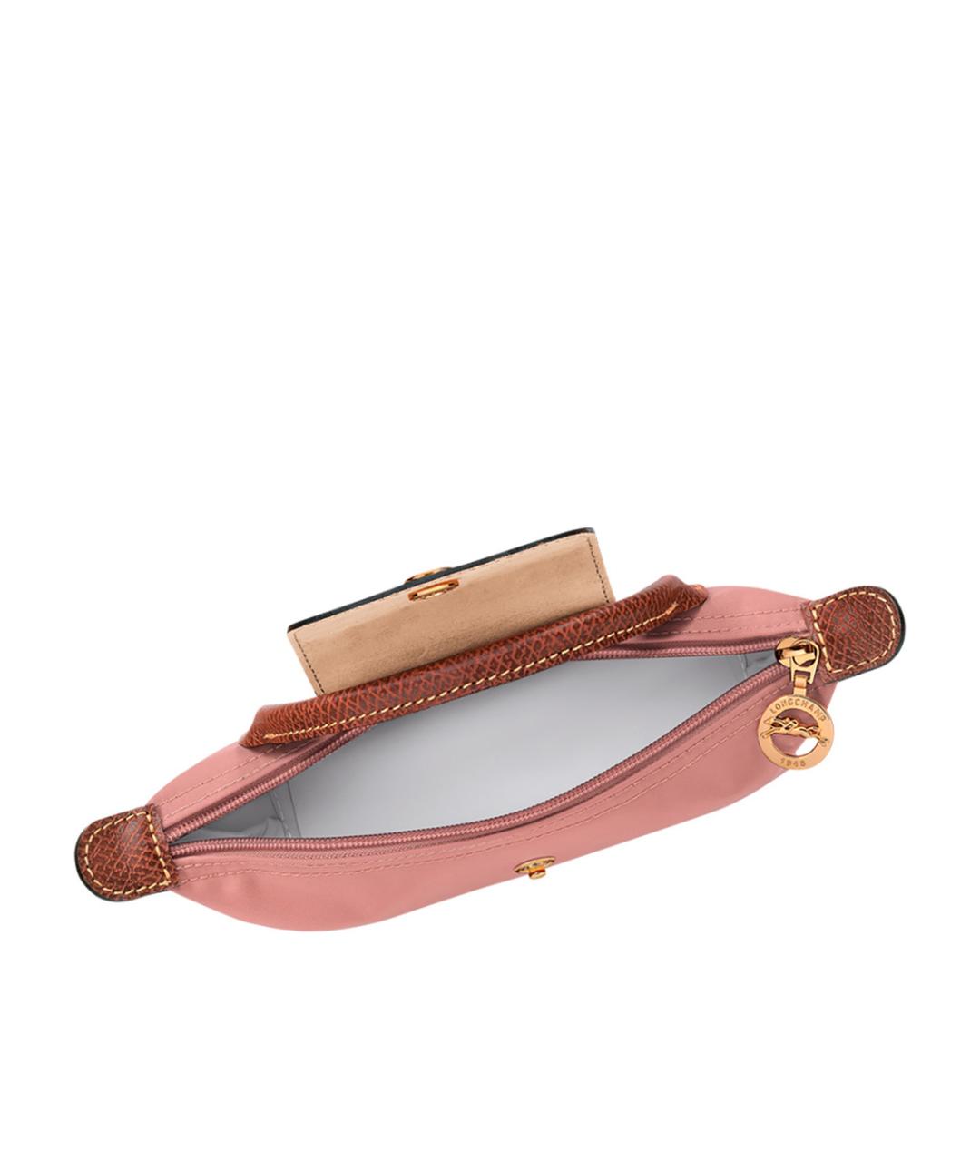 LONGCHAMP Розовая синтетическая сумка с короткими ручками, фото 4