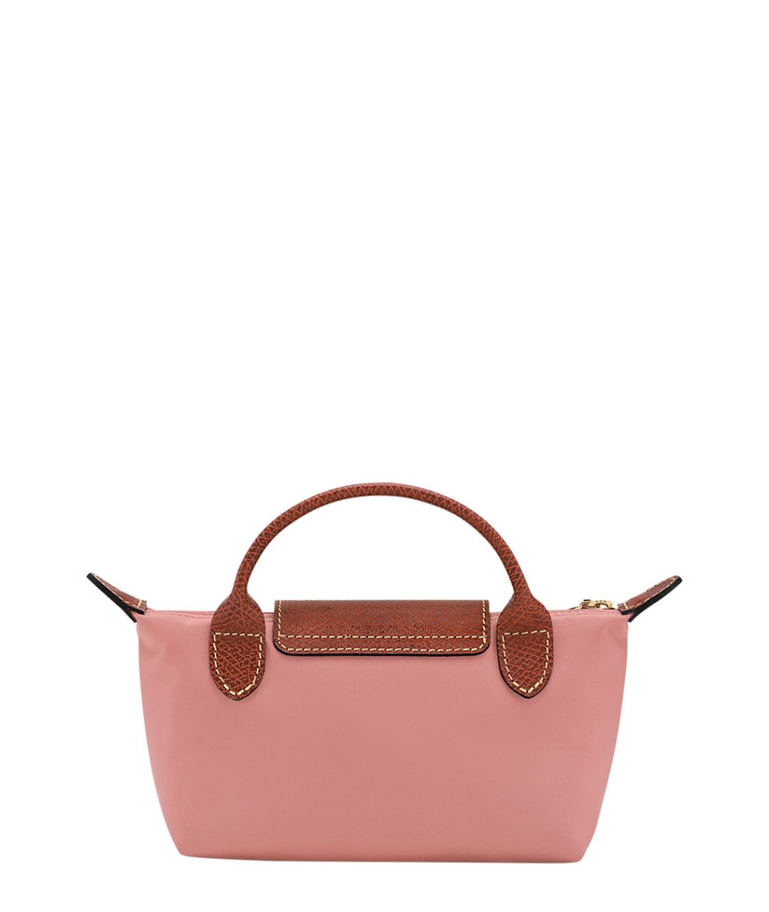 LONGCHAMP Розовая синтетическая сумка с короткими ручками, фото 2