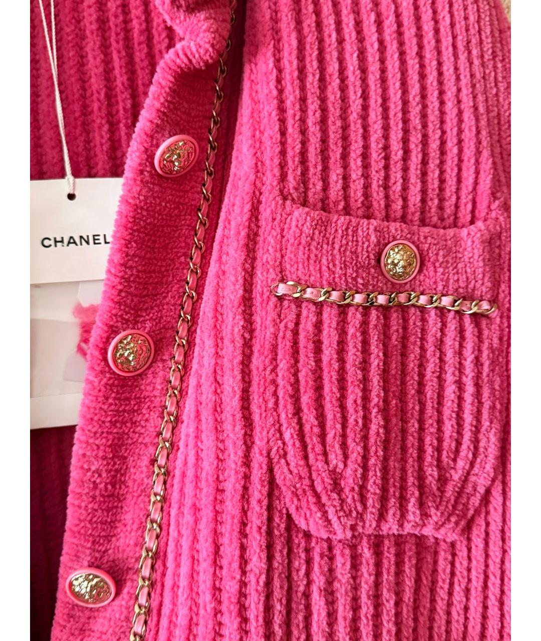 CHANEL Розовый полиамидовый кардиган, фото 3