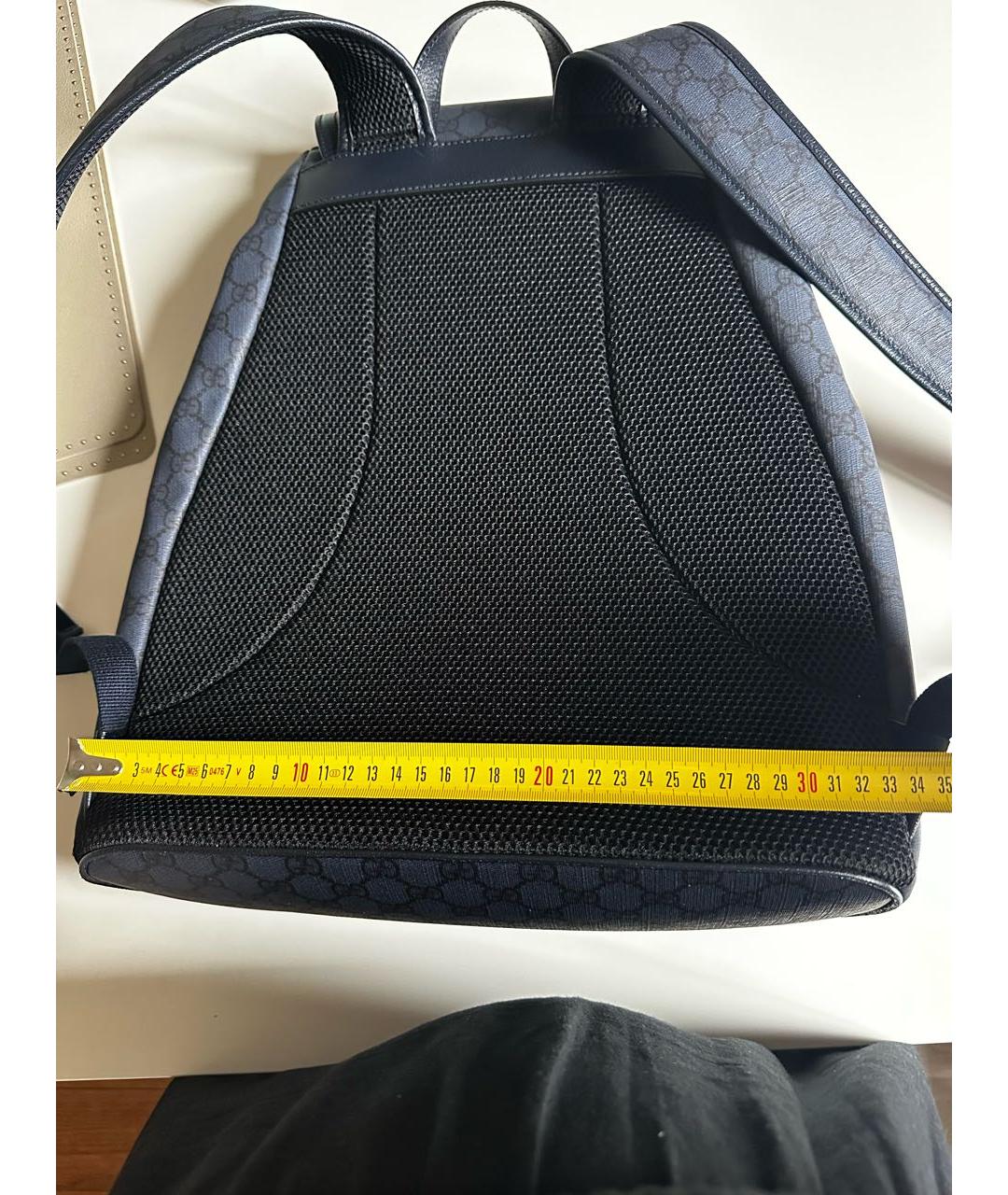 GUCCI Темно-синий канва рюкзак, фото 5
