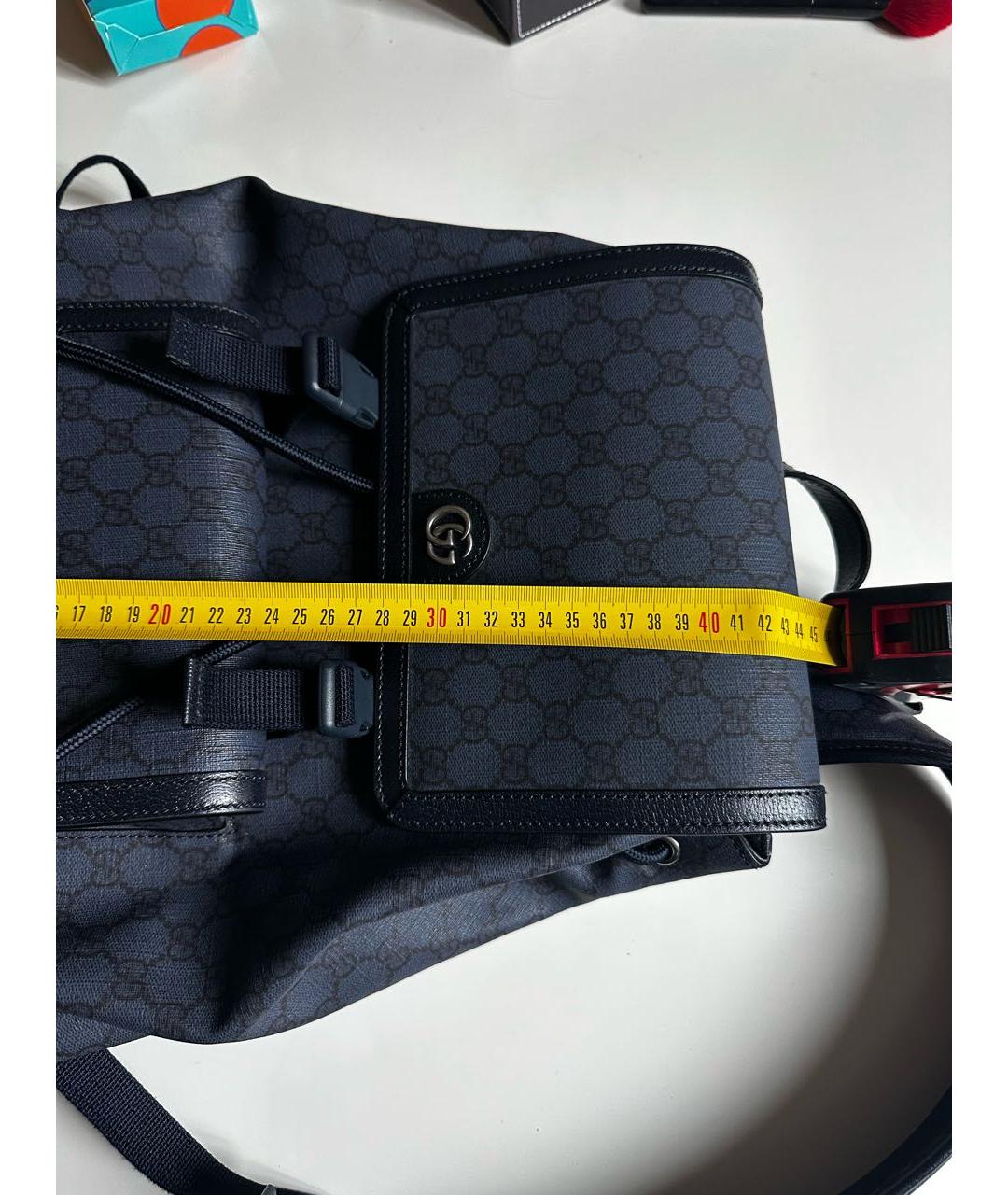GUCCI Темно-синий канва рюкзак, фото 4