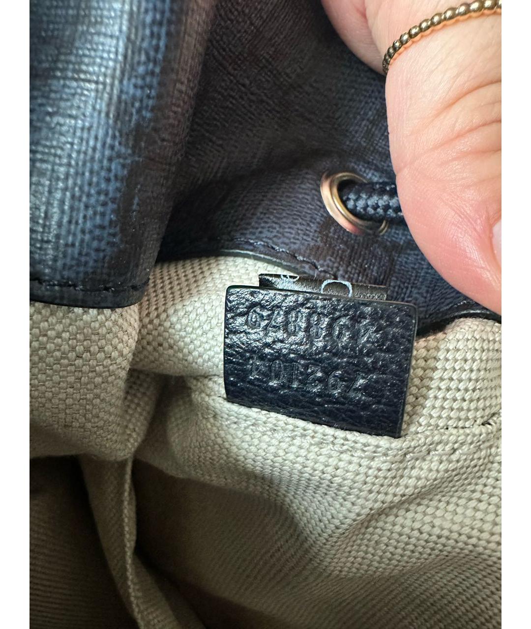 GUCCI Темно-синий канва рюкзак, фото 7