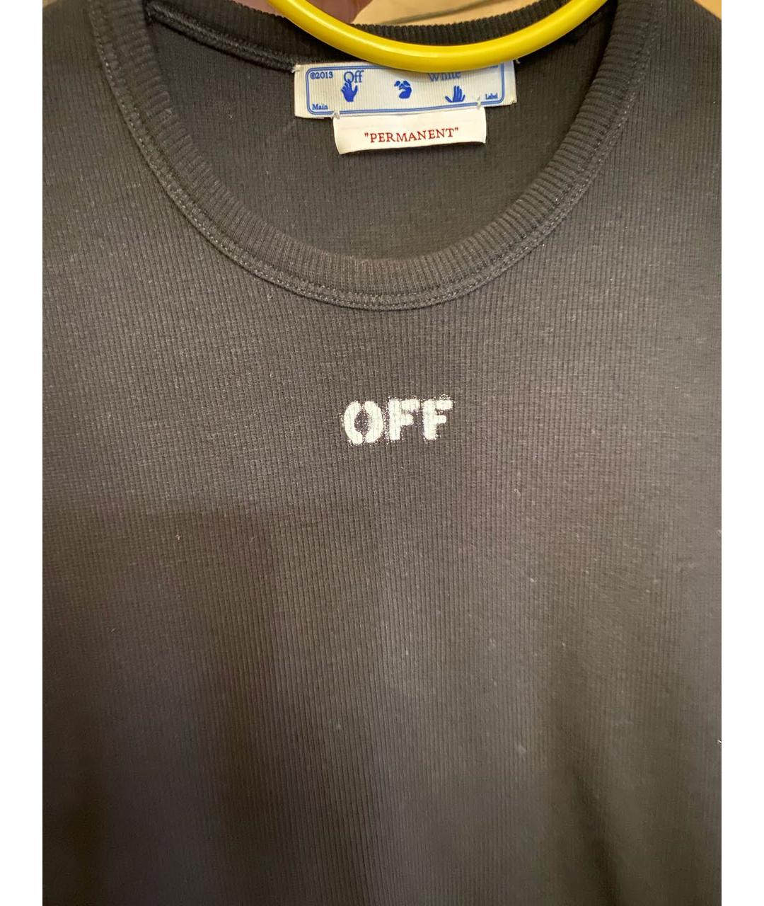 OFF-WHITE Черная хлопковая футболка, фото 3