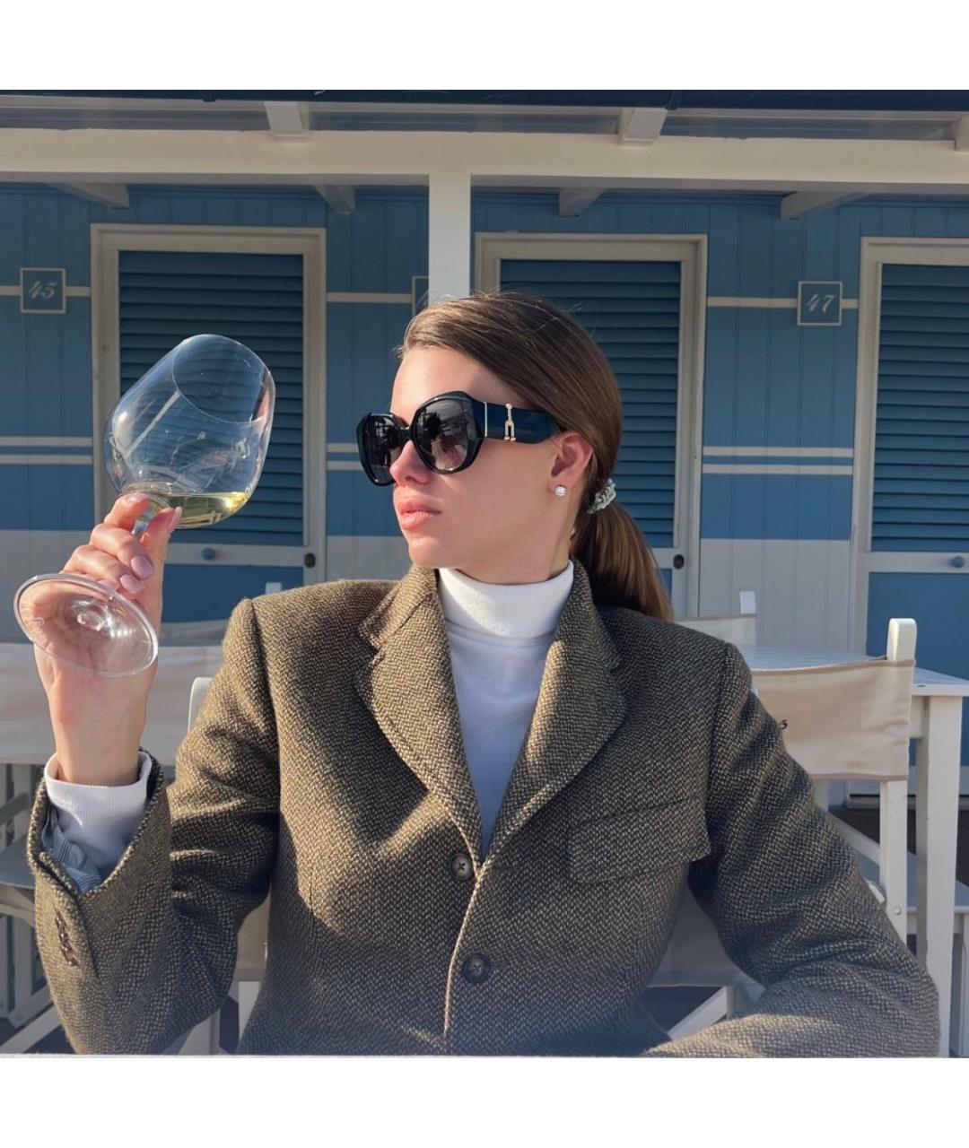 TIFFANY&CO Черные пластиковые солнцезащитные очки, фото 5