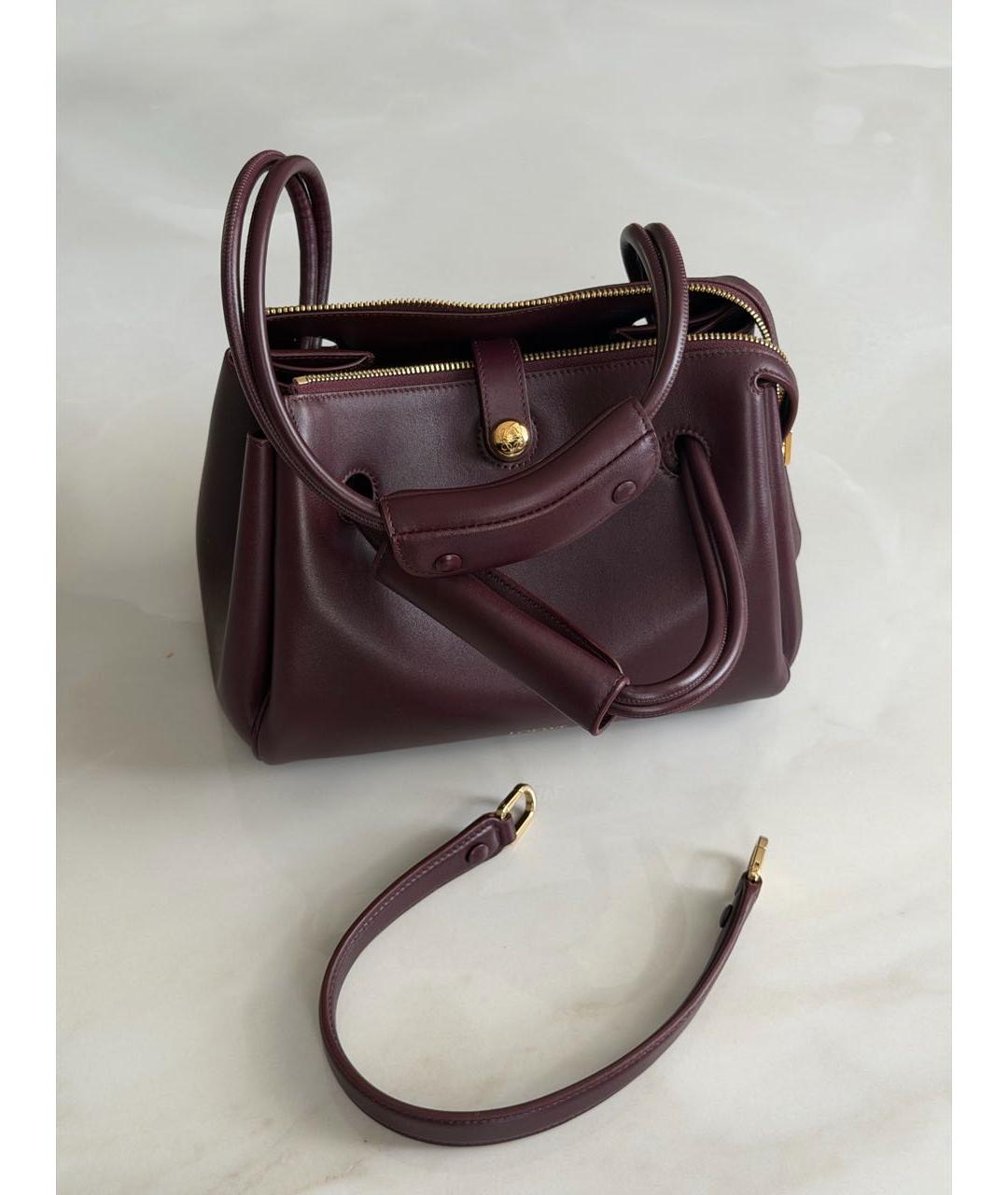 LOEWE Бордовая кожаная сумка через плечо, фото 2