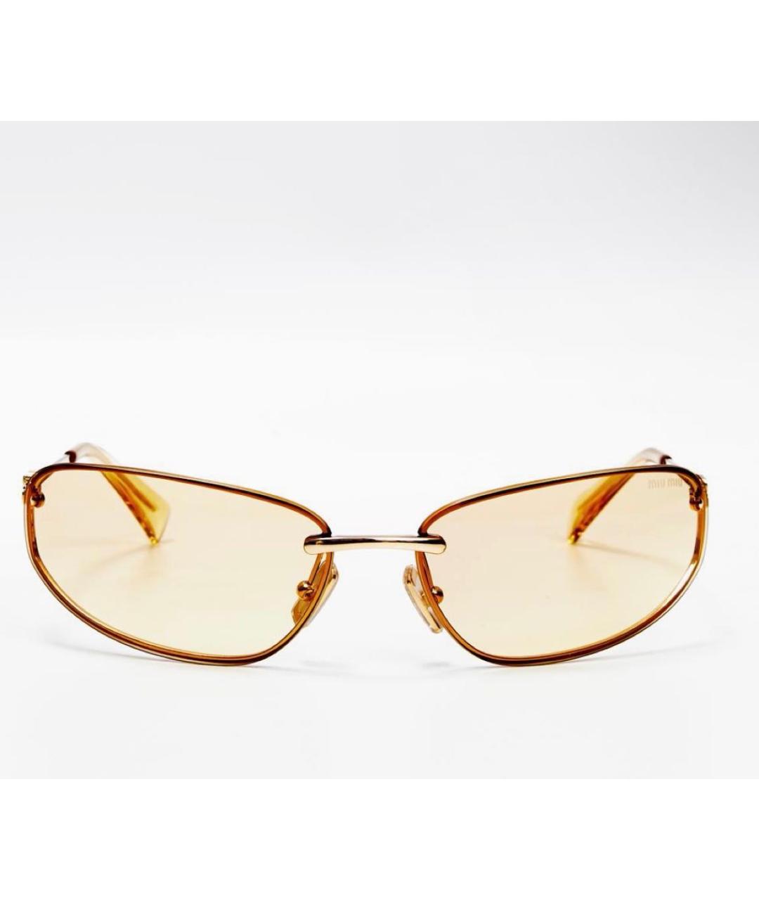 MIU MIU Бежевые солнцезащитные очки, фото 5
