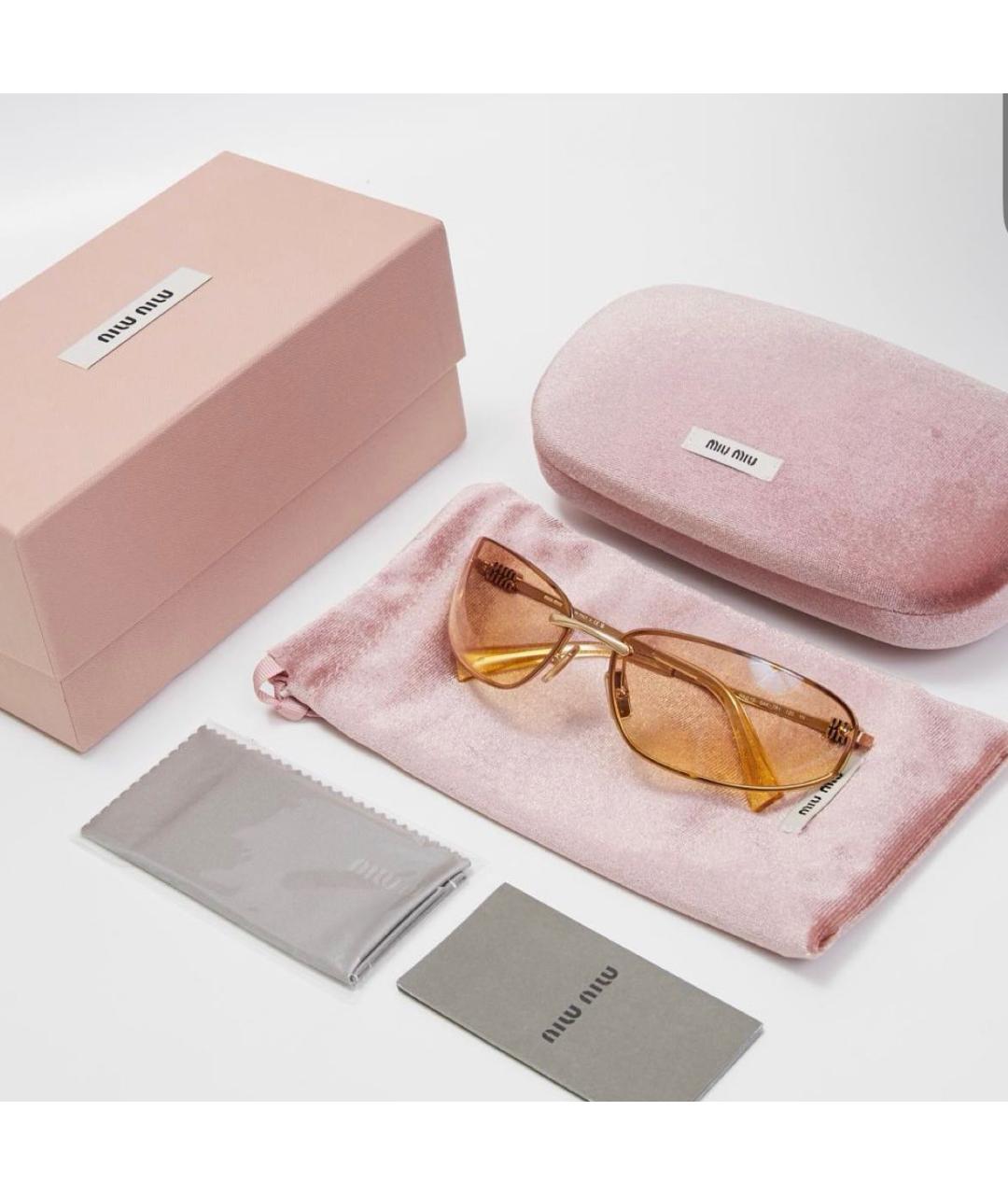 MIU MIU Бежевые солнцезащитные очки, фото 3