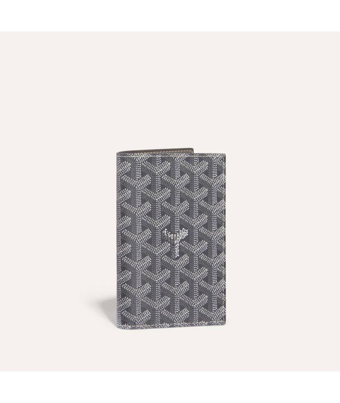 GOYARD Серая кожаная визитница, фото 4