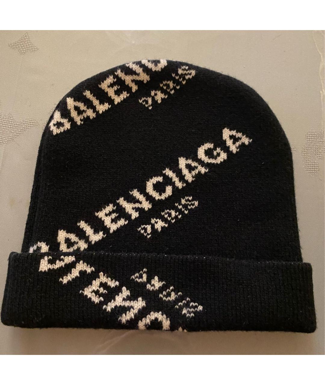 BALENCIAGA Черная шерстяная шапка, фото 5