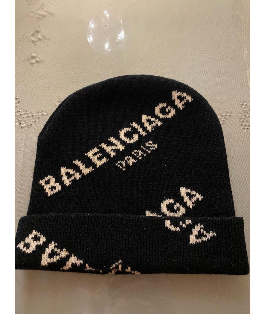 BALENCIAGA Черная шерстяная шапка, фото 2