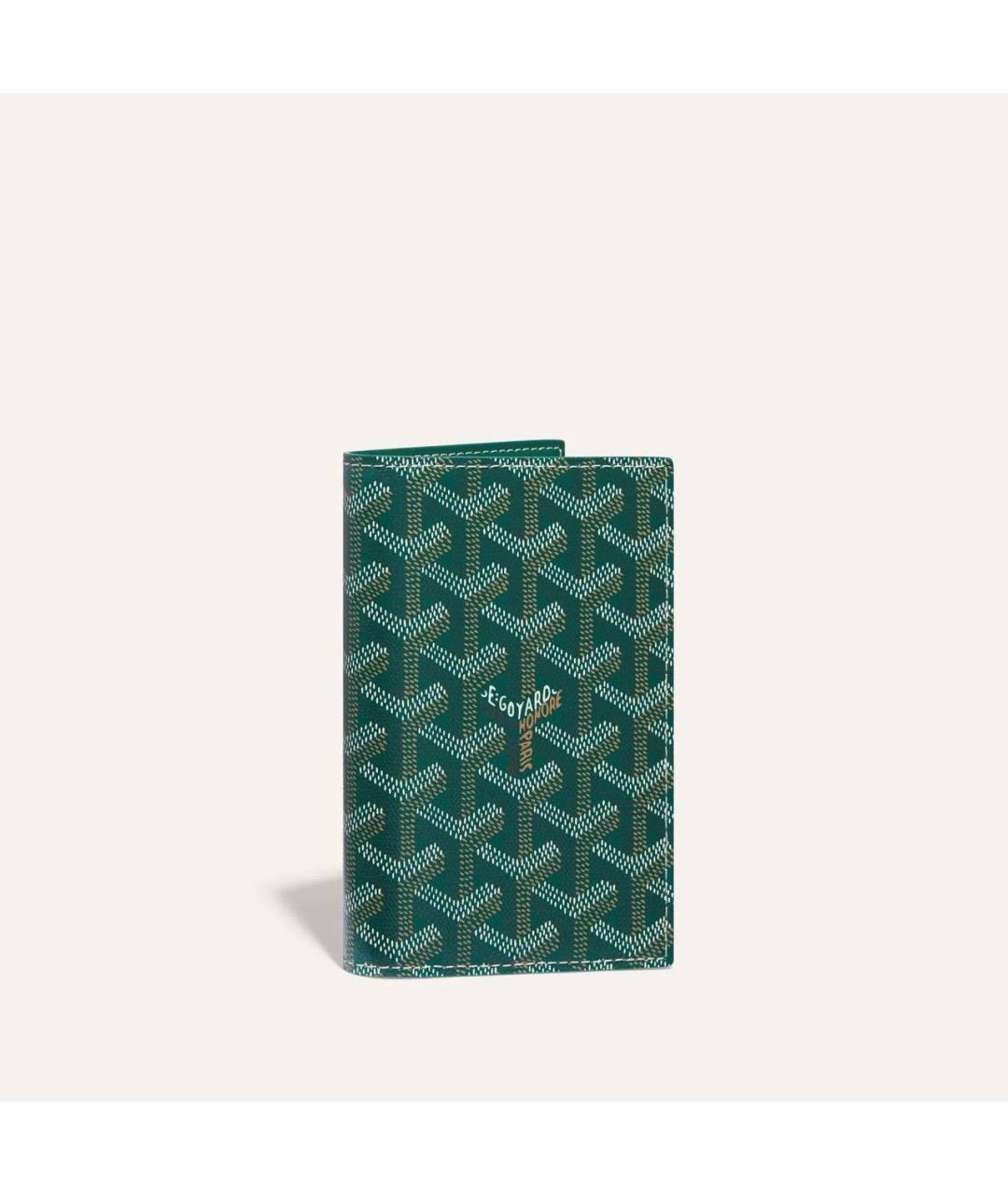 GOYARD Зеленая кожаная визитница, фото 4