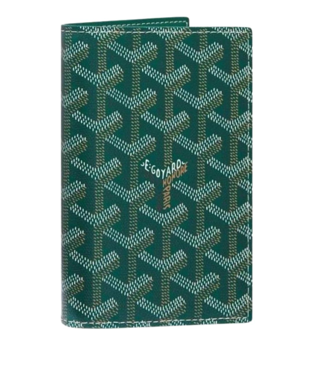 GOYARD Зеленая кожаная визитница, фото 1