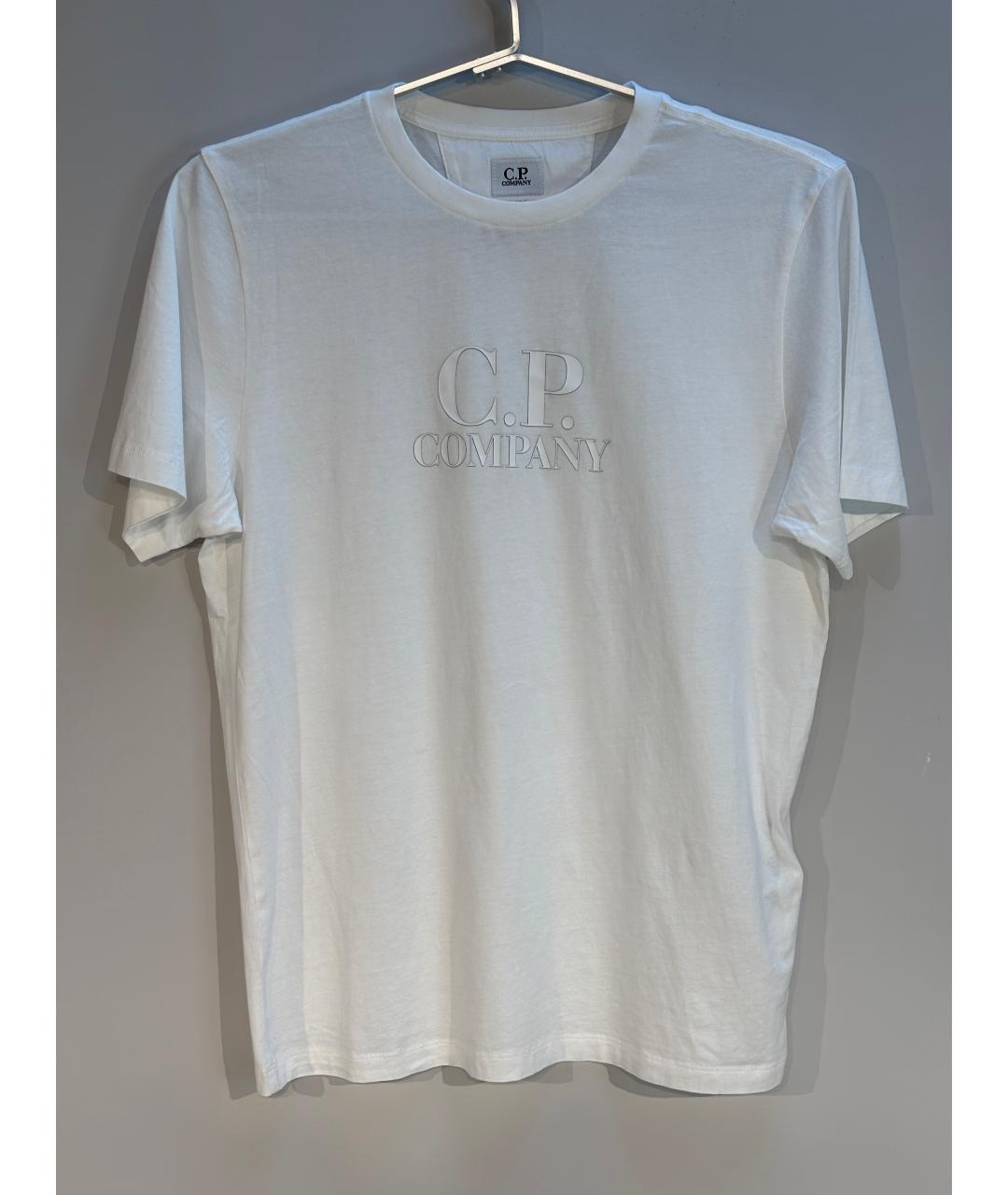 CP COMPANY Белая хлопковая футболка, фото 4