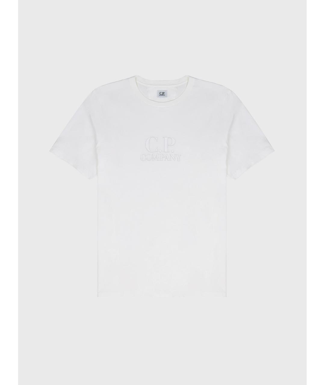 CP COMPANY Белая хлопковая футболка, фото 8