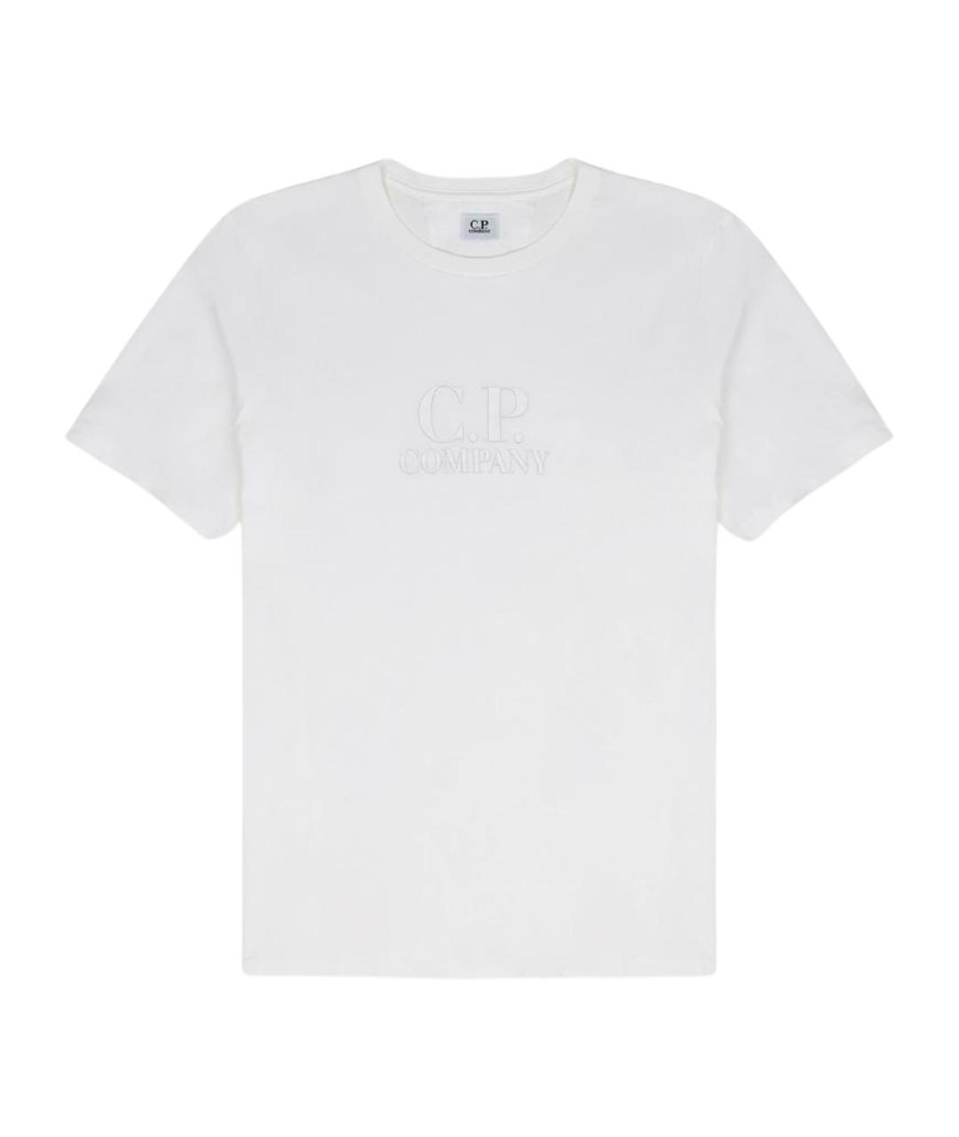 CP COMPANY Белая хлопковая футболка, фото 1