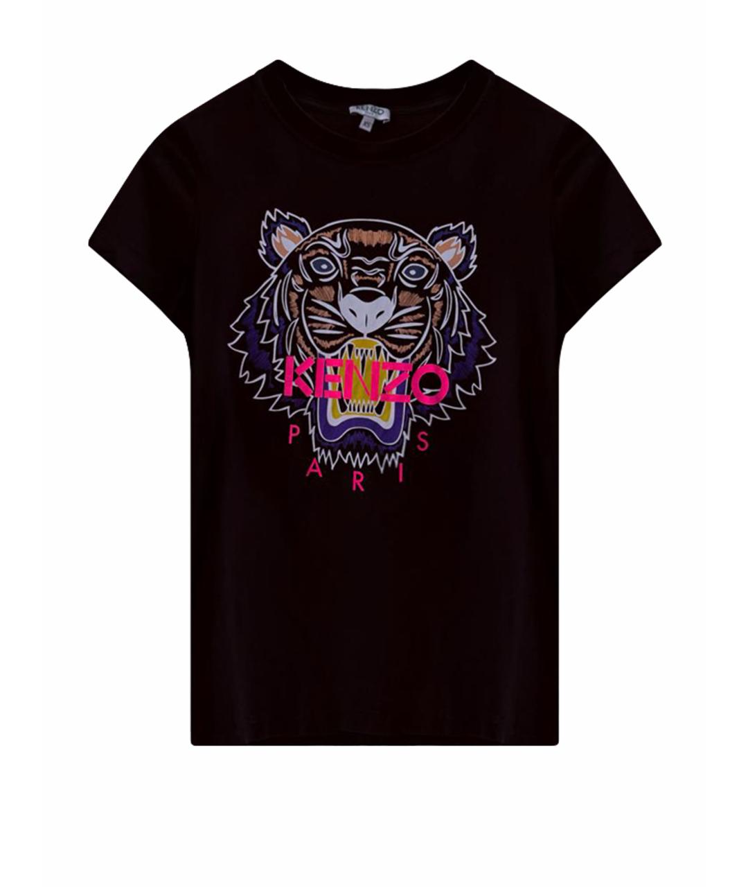 KENZO Черная хлопковая футболка, фото 1