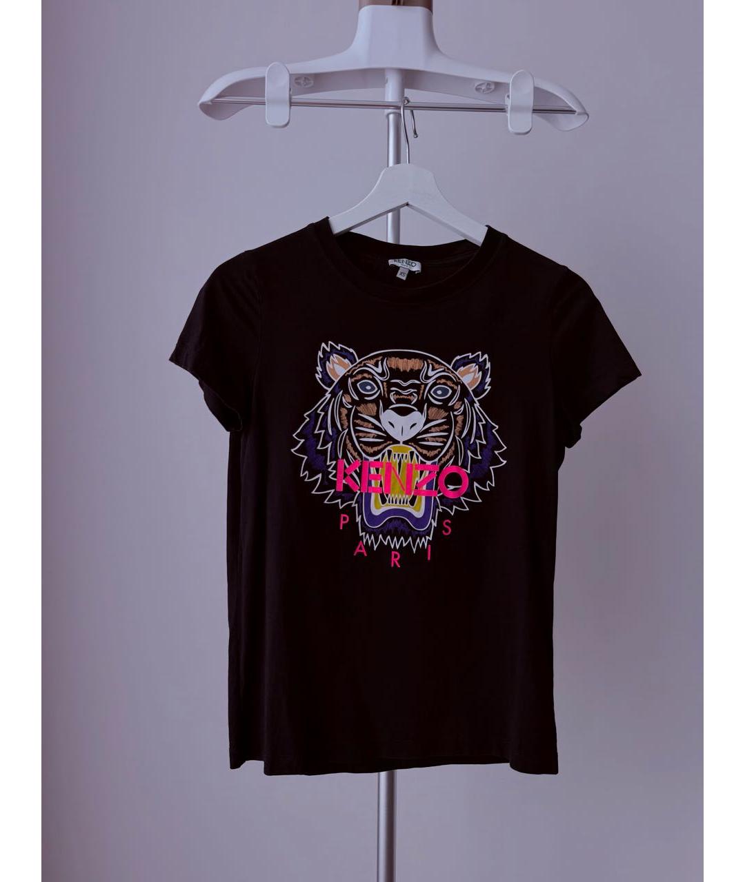 KENZO Черная хлопковая футболка, фото 5