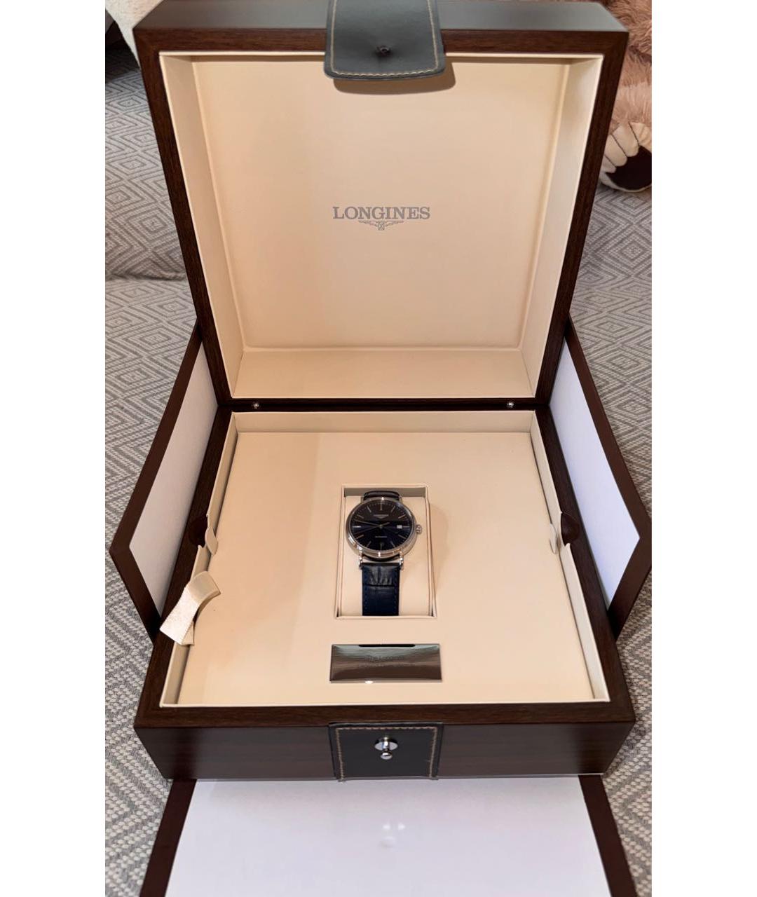 LONGINES Темно-синие стальные часы, фото 2