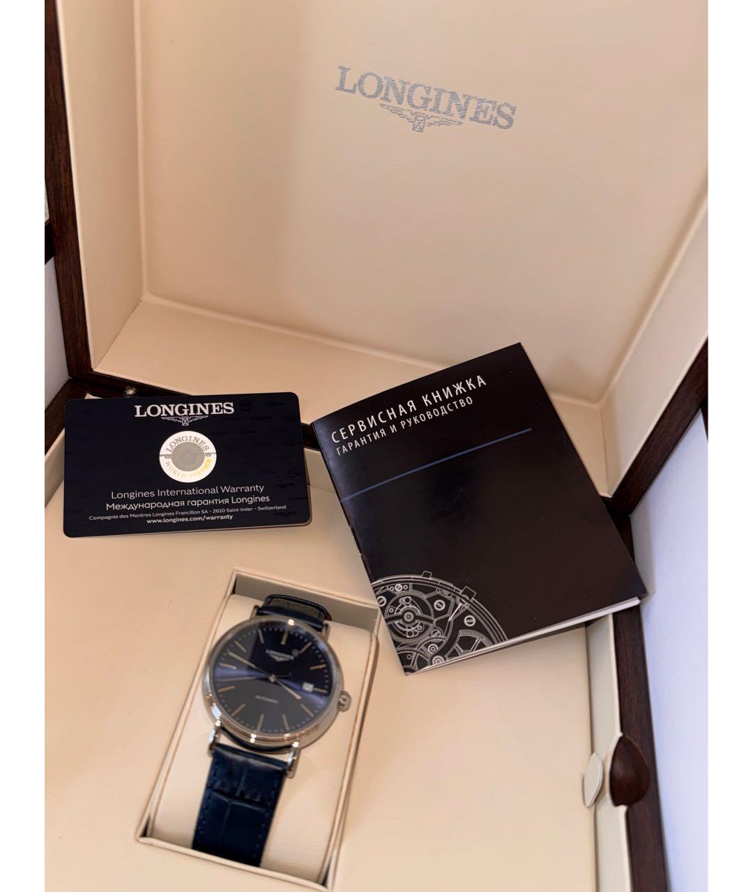 LONGINES Темно-синие стальные часы, фото 4