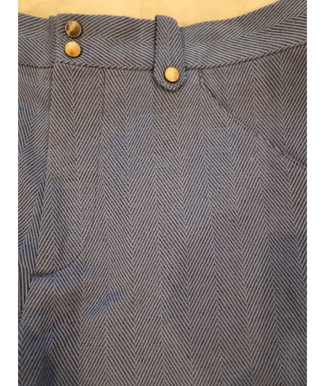 BRUNELLO CUCINELLI Синие хлопковые шорты, фото 4