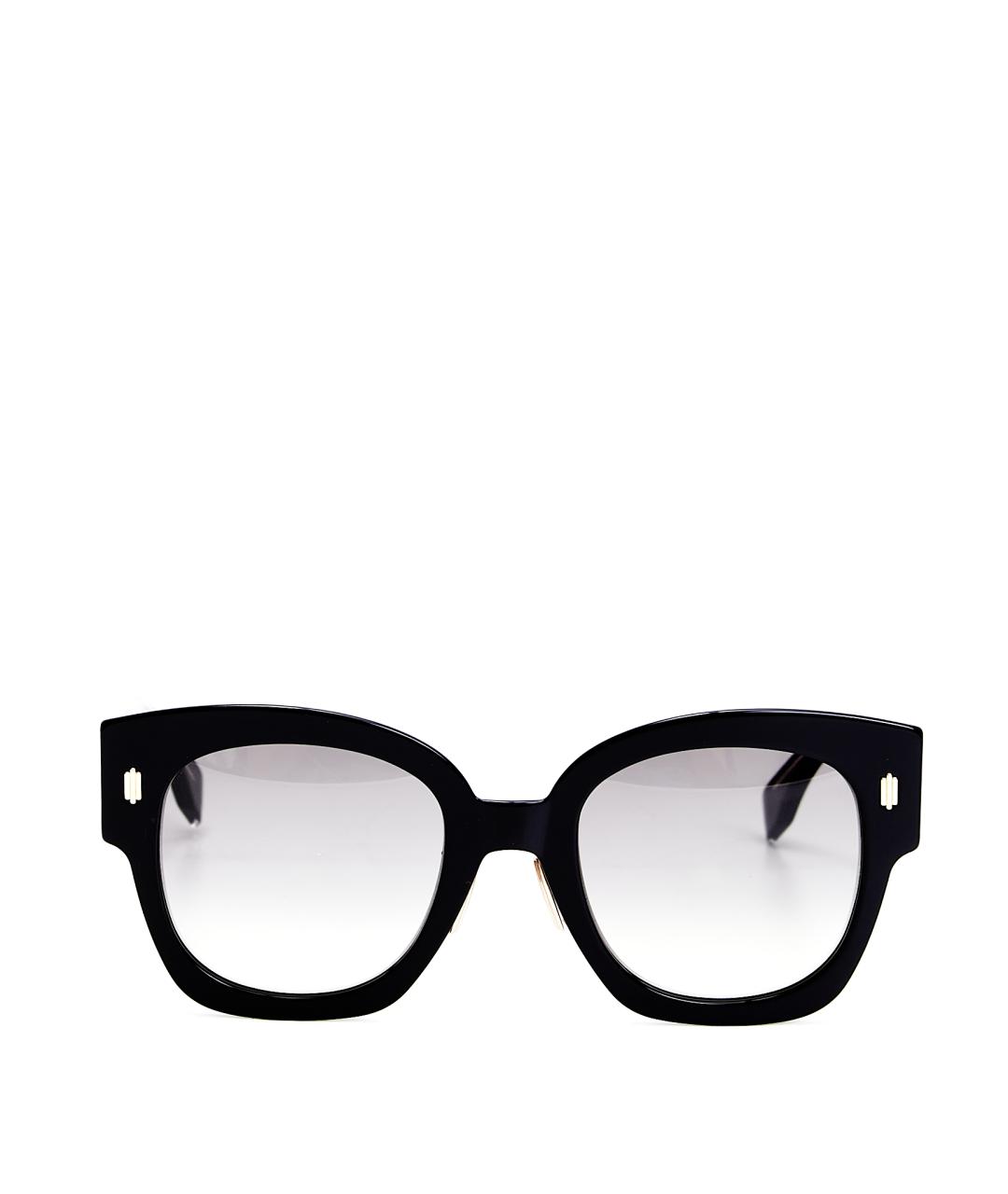 FENDI Черные пластиковые солнцезащитные очки, фото 1