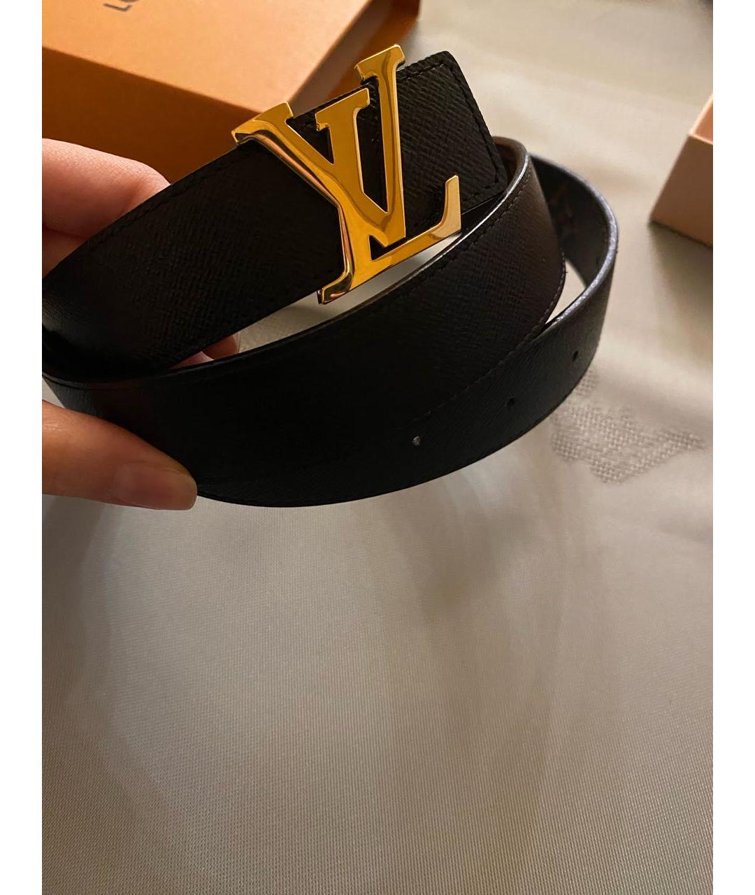 LOUIS VUITTON Черный ремень из искусственной кожи, фото 5