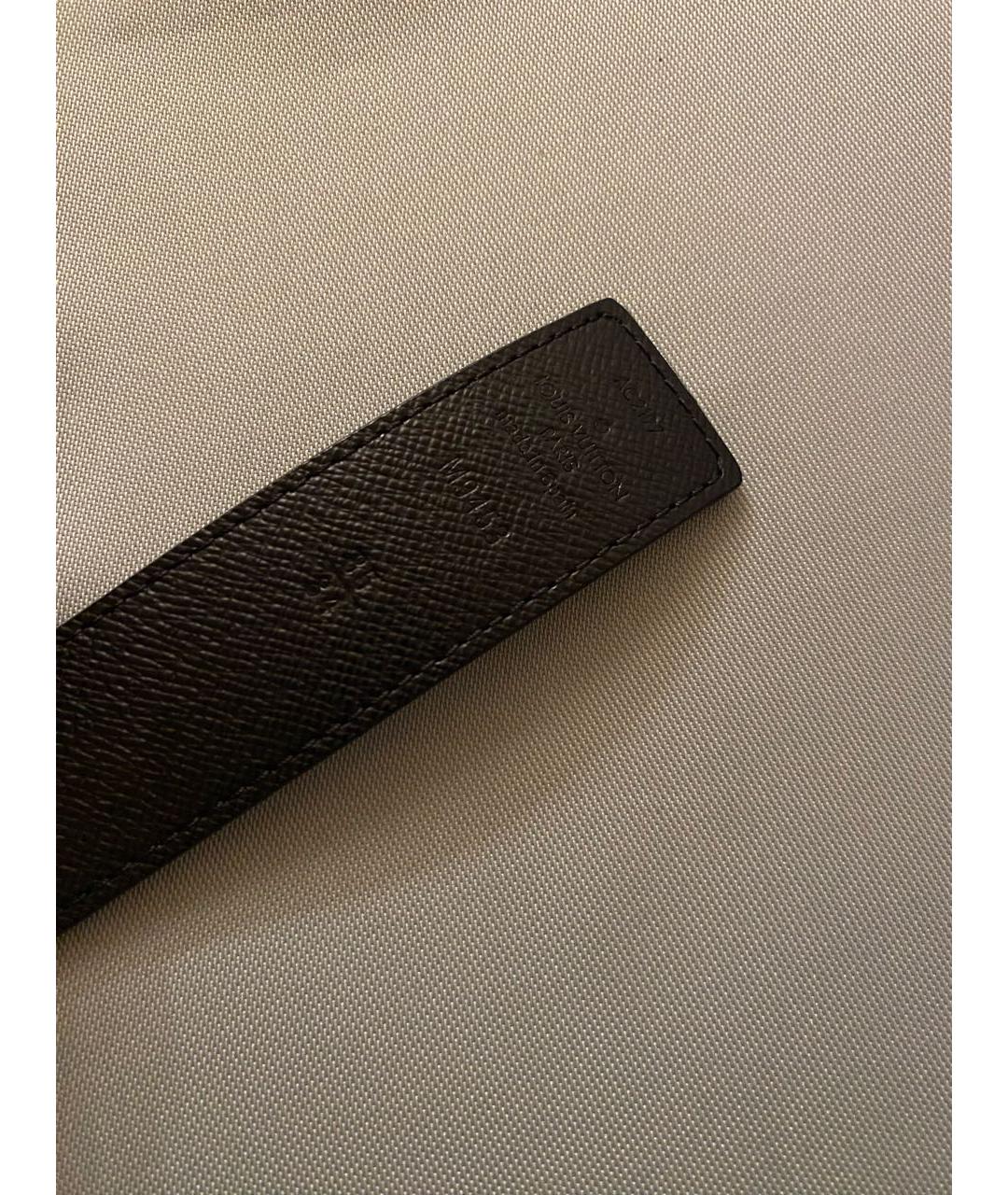 LOUIS VUITTON Черный ремень из искусственной кожи, фото 3