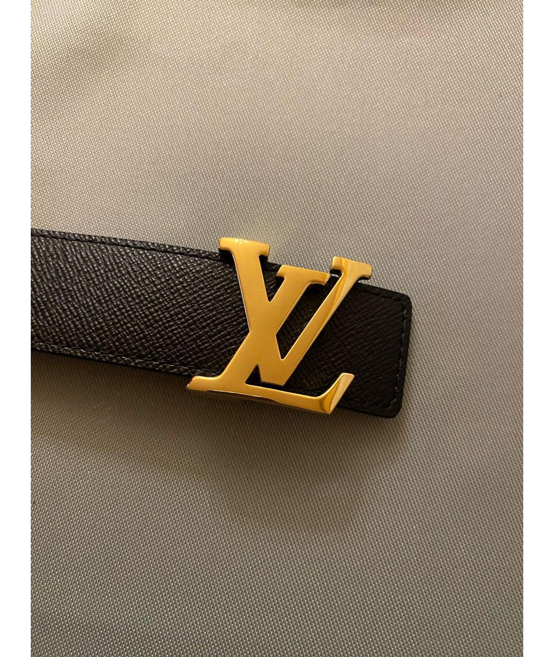 LOUIS VUITTON Черный ремень из искусственной кожи, фото 2