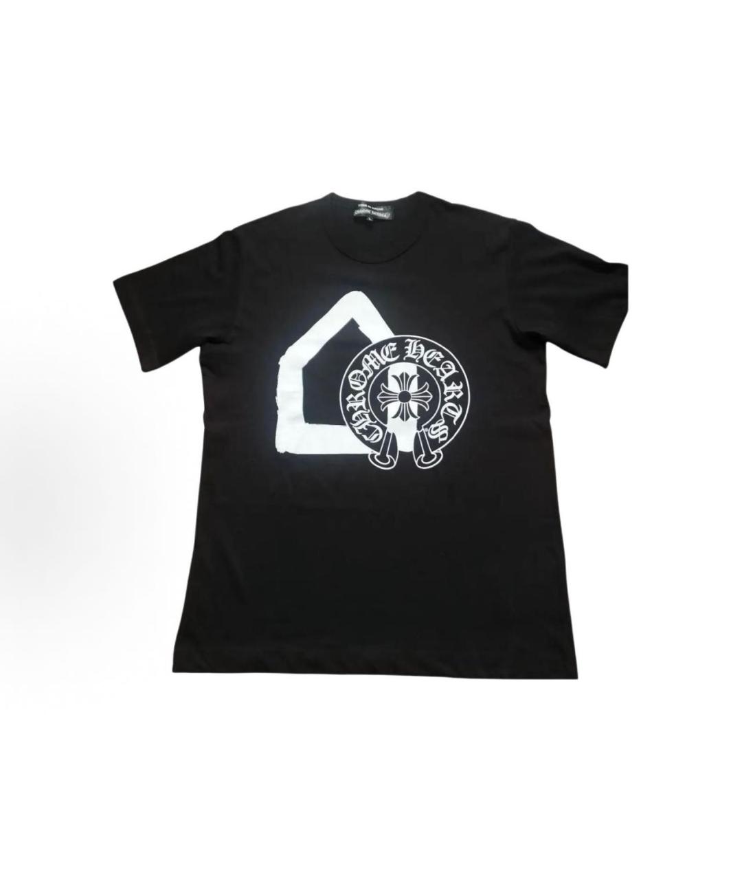 CHROME HEARTS Черная хлопковая футболка, фото 3