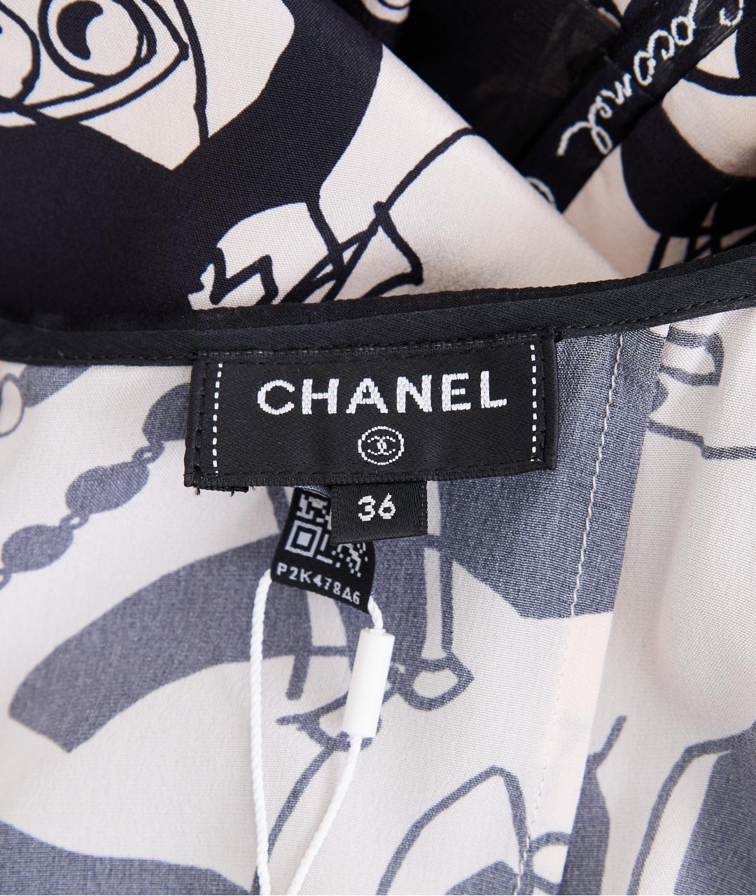 CHANEL Бежевое шелковое повседневное платье, фото 3