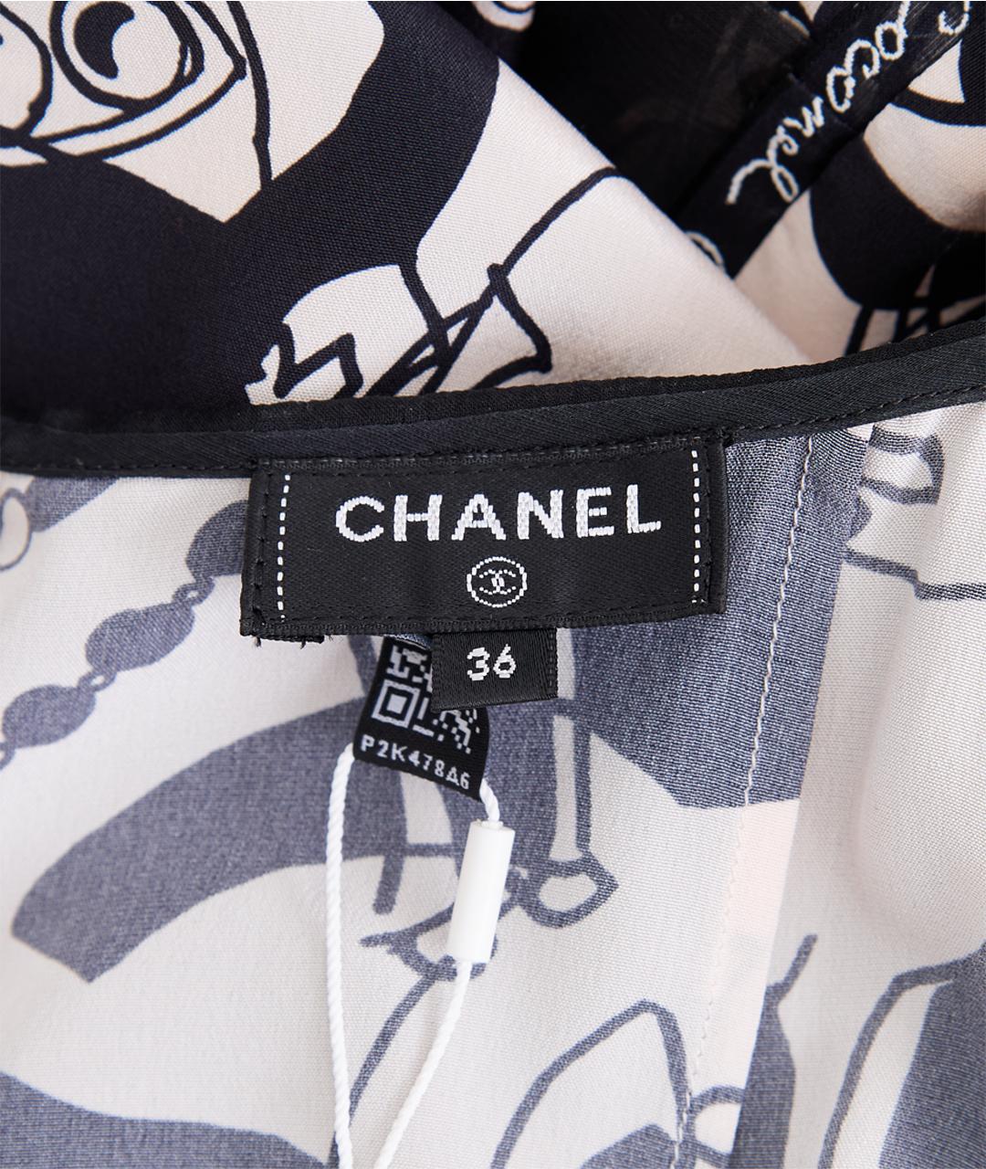 CHANEL Бежевое шелковое повседневное платье, фото 9