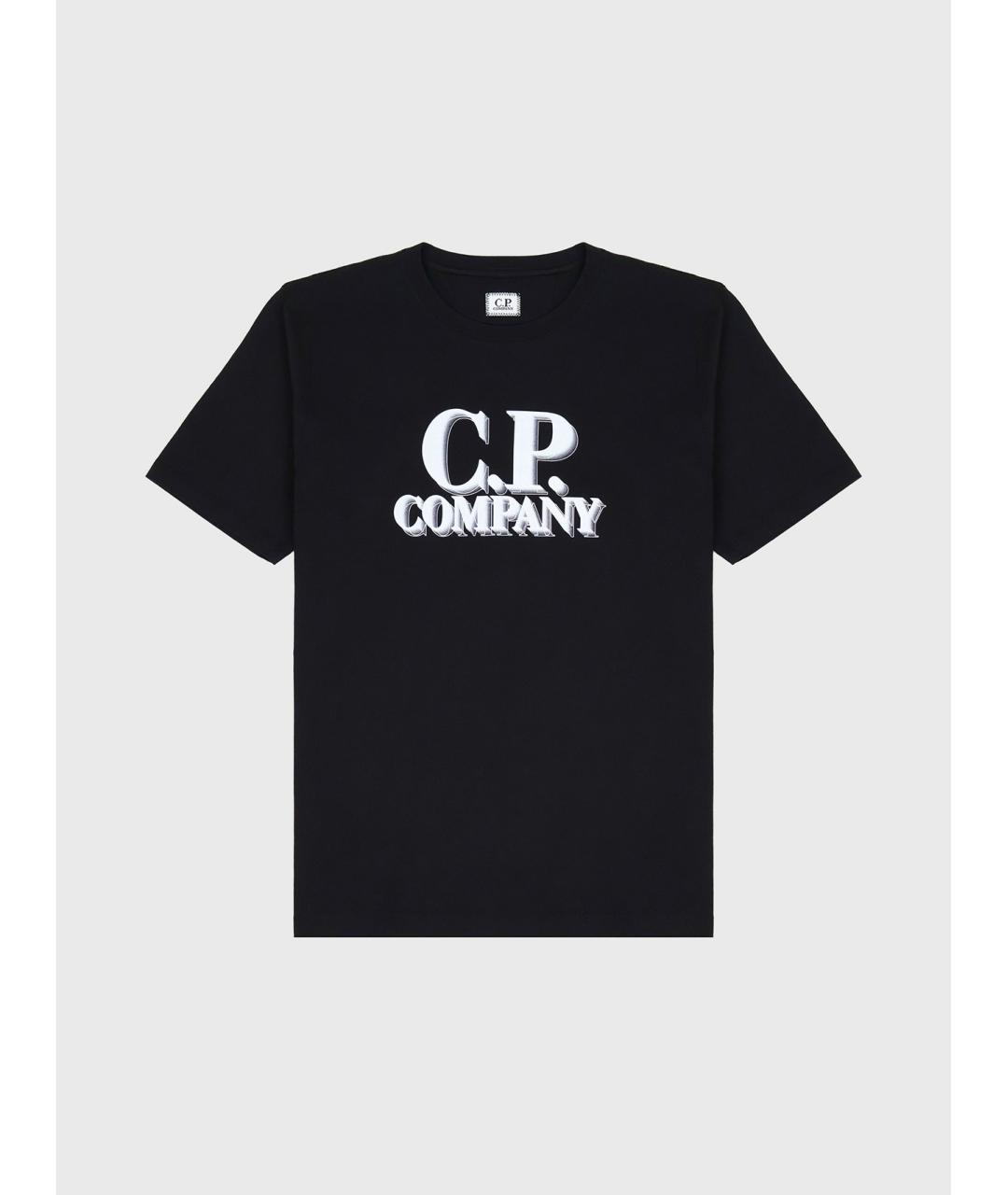 CP COMPANY Черная хлопковая футболка, фото 8