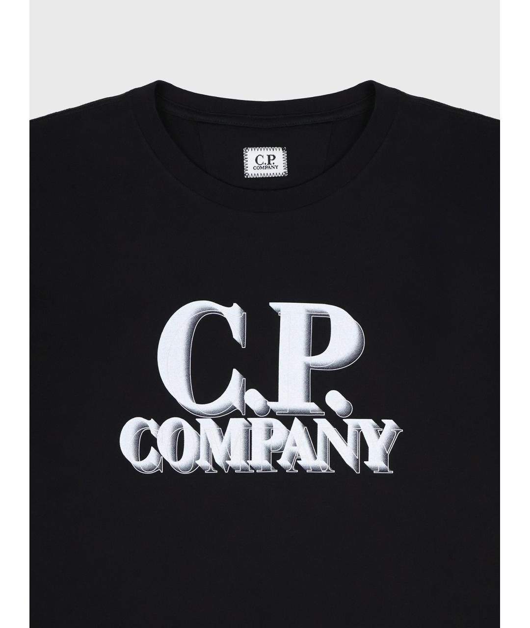CP COMPANY Черная хлопковая футболка, фото 2